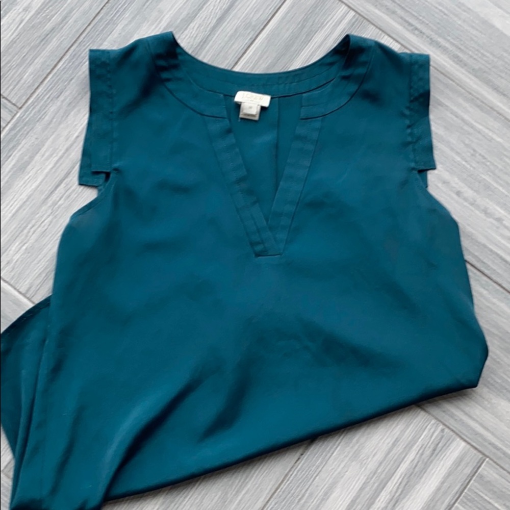 Stunning teal silk blouse